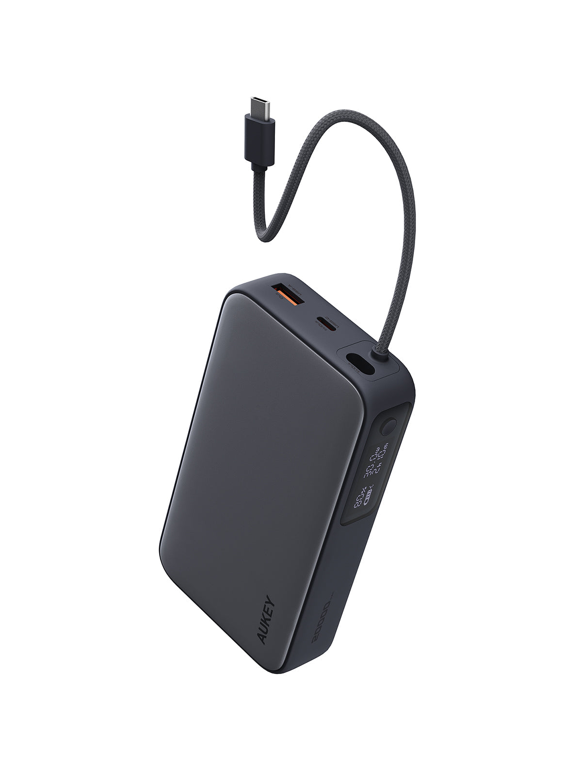 AUKEY Spark Sling 20000 Compact Fast Charging Power Bank with Built-in USB-C Cable PB-Y48