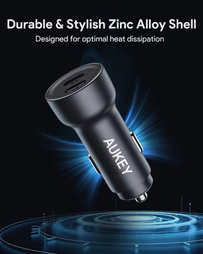 AUKEY CC-Y23 Enduro Dual 65W 2-Port Car Charger