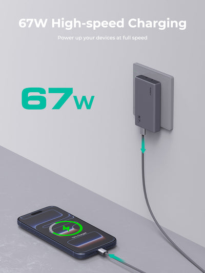 AUKEY Comet Slim 67W PD Wall Charger with GaN Technology PA-C4
