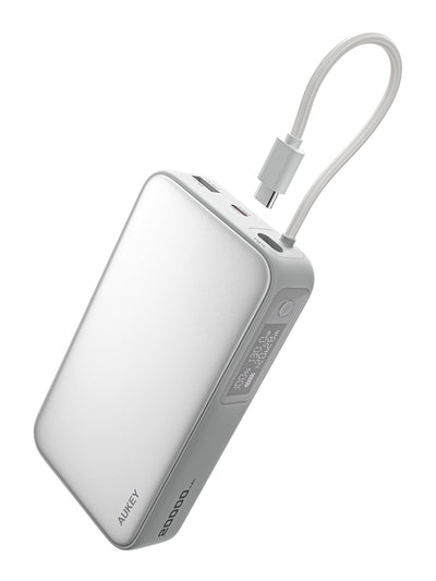 AUKEY Spark Sling 20000 Compact Fast Charging Power Bank  with Built-in USB-C Cable PB-Y48