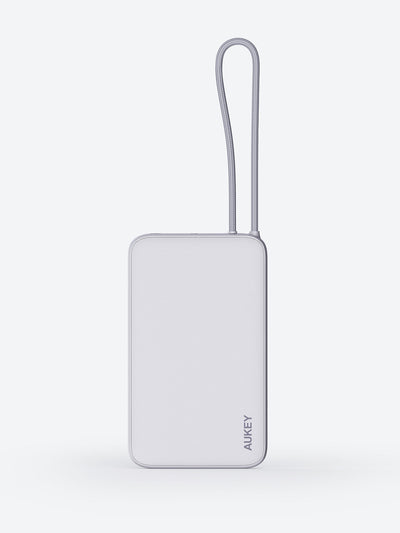 AUKEY Spark Sling 10000 Lite Slim Power Bank with Buit-in USB-C Cable PB-Y53