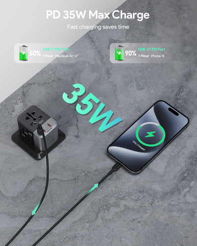 AUKEY PA-TA07A  35W GaN Universal Adapter