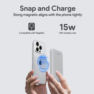 AUKEY MagFusion 5000 Slim 5000mAh  Magnetic Wireless Charging Power Bank PB-MS03